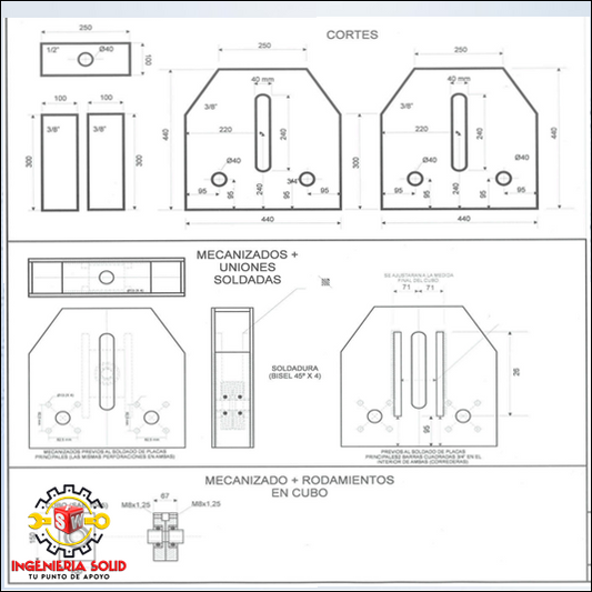 PLANOS PARA FABRICAR CURVADURA DE TUBO (roladora de tubo)