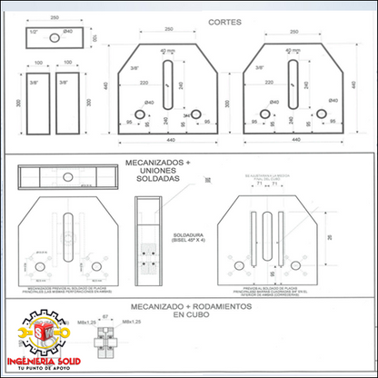 PLANOS PARA FABRICAR CURVADURA DE TUBO (roladora de tubo)