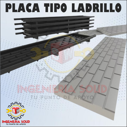 a PLANOS PARA FABRICAR MESA VIBRADORA, PLACA TIPO LADRILLO, POSTE H Y CARRETA