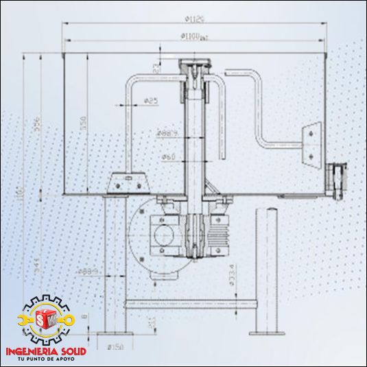 PLANOS PARA FABRICAR MESCLADORA VERTICAL DE CONCRETO